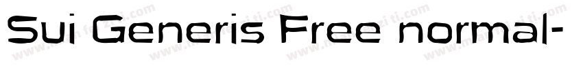 Sui Generis Free normal字体转换